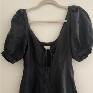 Capulet Black Puff Sleeve Mini Dress